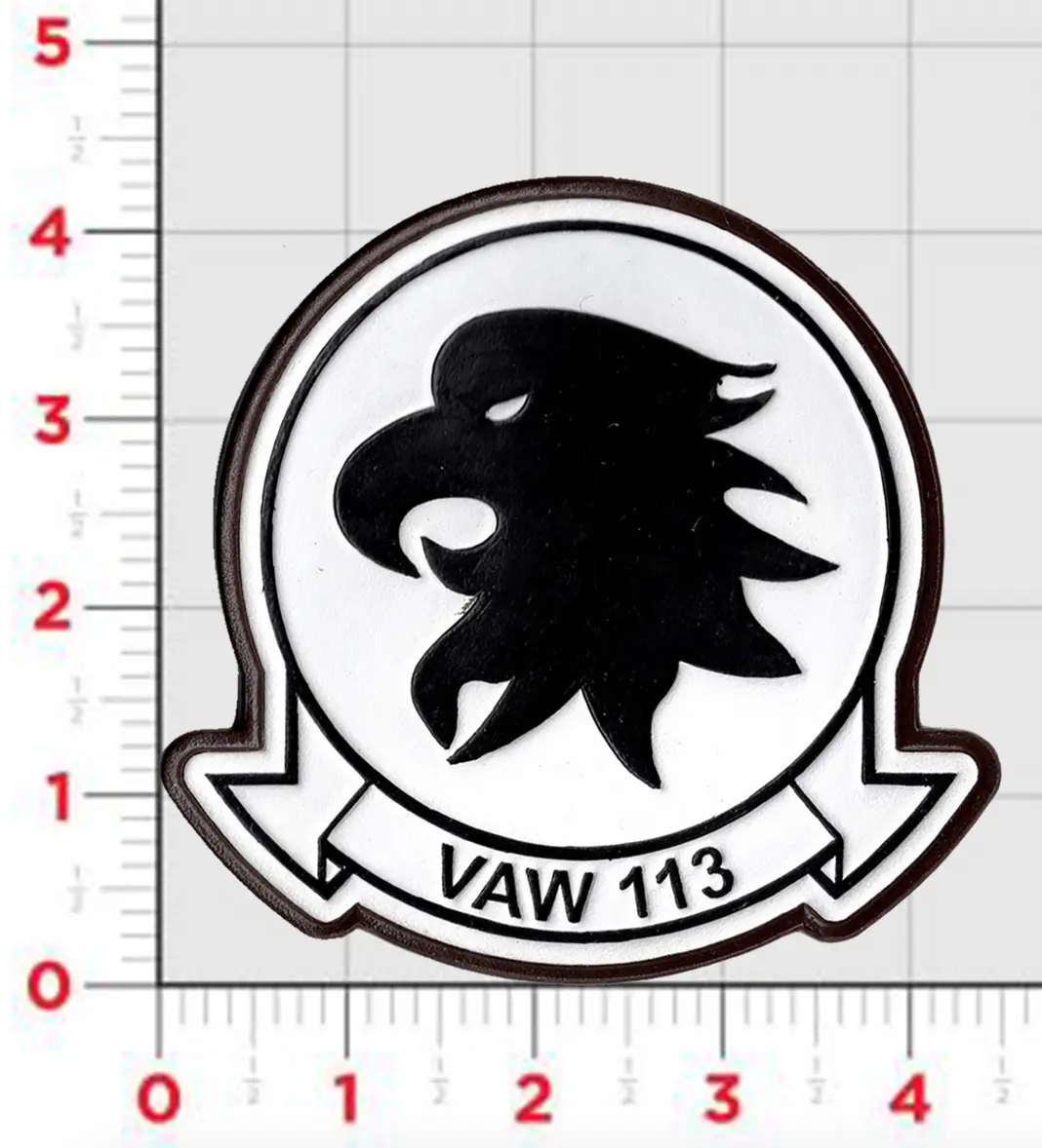 Officially Licensed Us Navy Vaw-113 Black Eagles Leather Patch 1