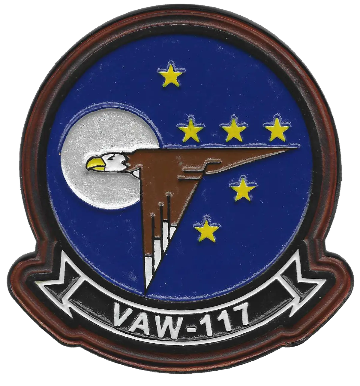 Officially Licensed Us Navy Vaw-117 Wallbangers Leather Patch 2