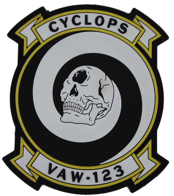Official Us Navy Vaw-123 Cyclops Pvc Patch 1