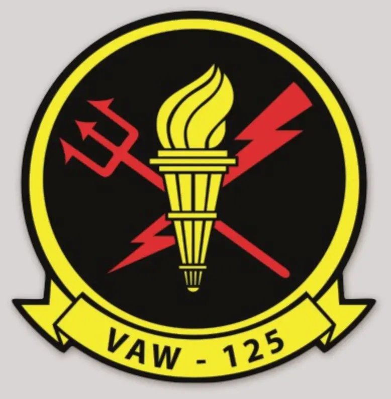 Officially Licensed Vaw-125 Tigertails Squadron Sticker 1