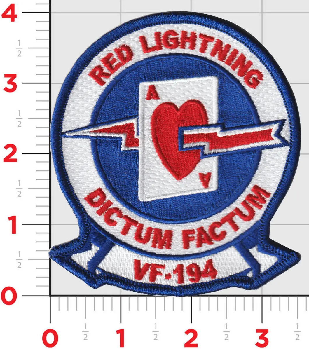 Officially Licensed Us Navy Vf-194 Red Lightenings Patch 1