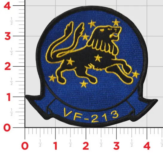 Officially Licensed Us Navy Vf-213 Black Lions Squadron Patch 1