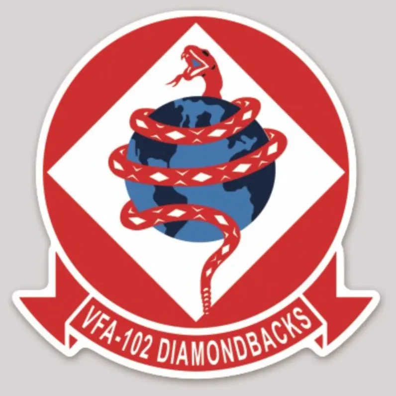 Officially Licensed Us Navy Vfa-102 Diamondbacks Squadron Sticker 1