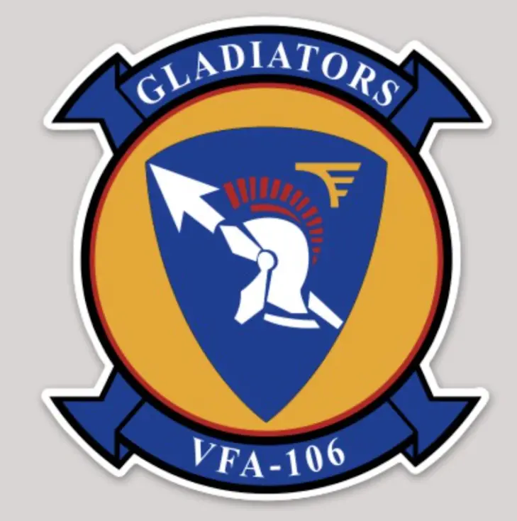 Officially Licensed Us Navy Vfa-106 Gladiators Sticker 1