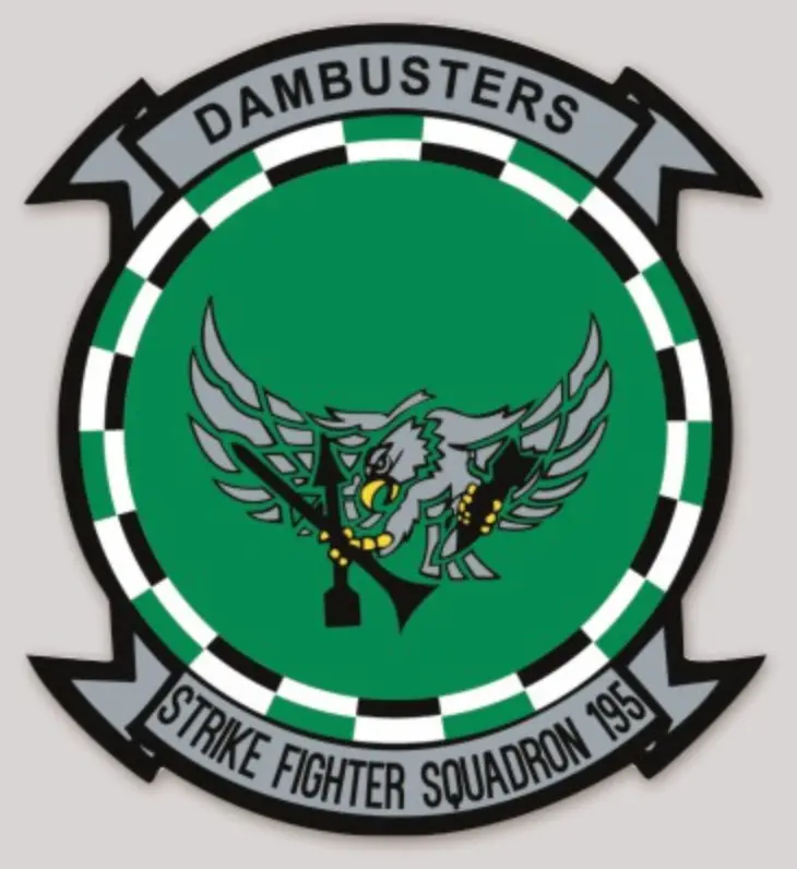 Officially Licensed Us Navy Vfa-195 Dambusters Squadron Sticker 1