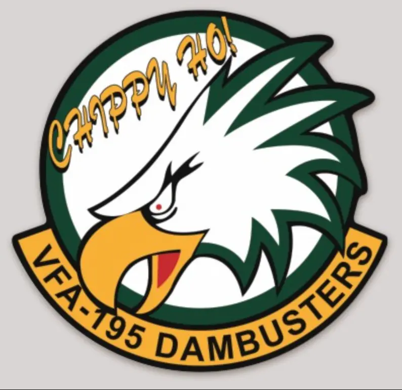 Official Vfa-195 Dambusters Chippy Ho Sticker 1