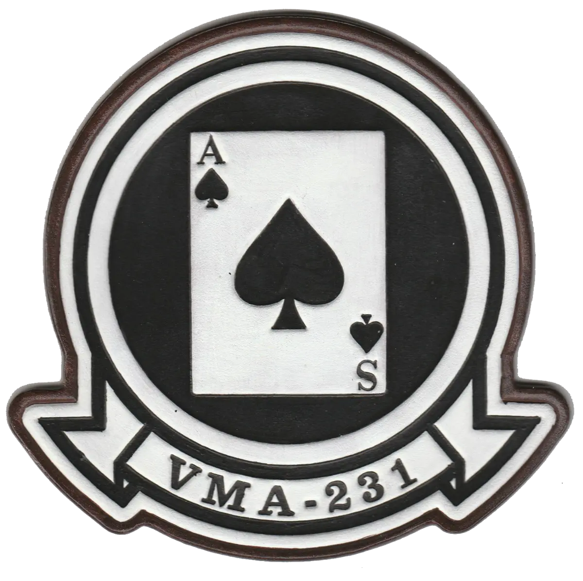 Officially Licensed Usmc Vma-231 Ace Of Spades Leather Patches 2