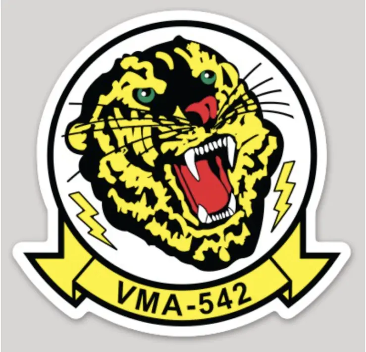Officially Licensed Usmc Vma-542 Tigers Sticker 1