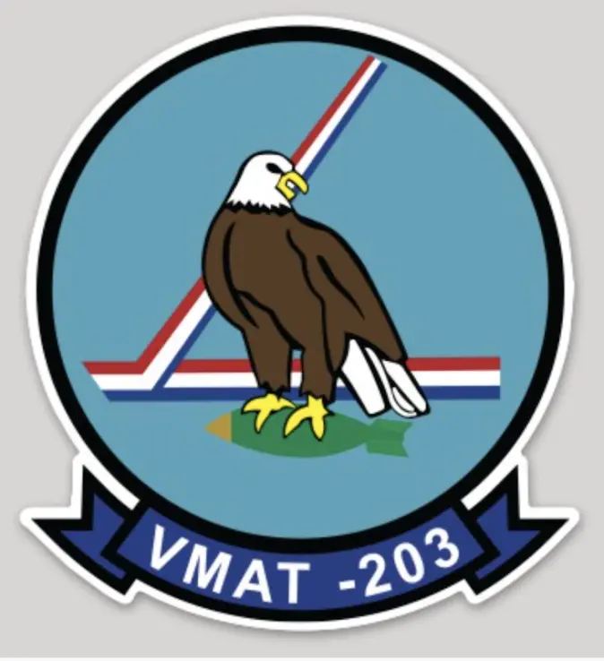 Officially Licensed Usmc Vmat-203 Skyhawks Sticker 1