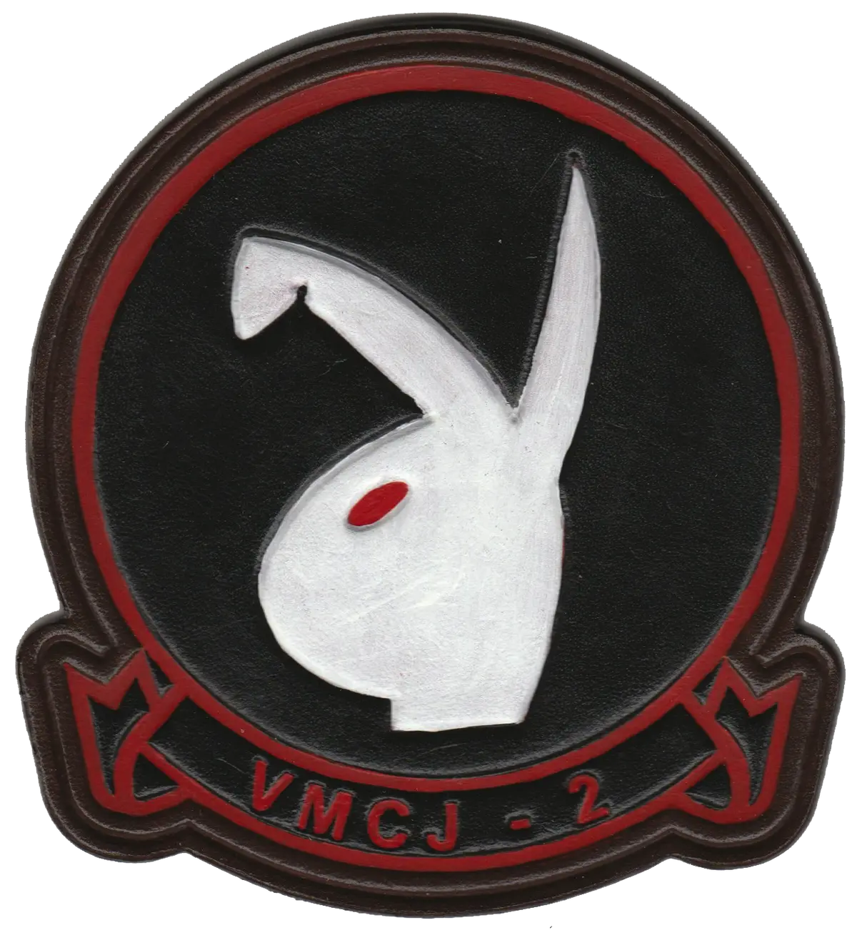 Officially Licensed Usmc Vmcj-2 Playboys Leather Patch 2
