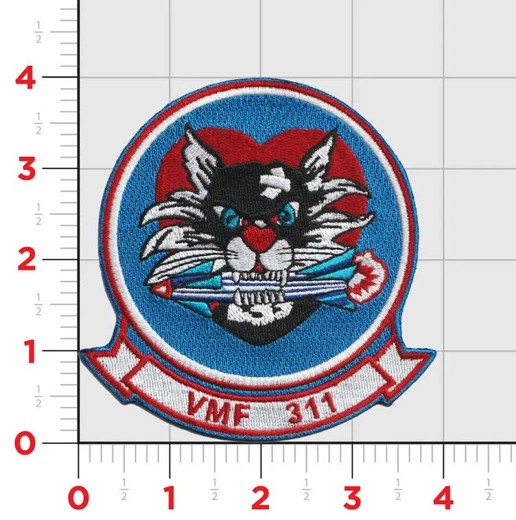 Officially Licensed Usmc Vmf-311 Tomcats Ordnance Patch 1