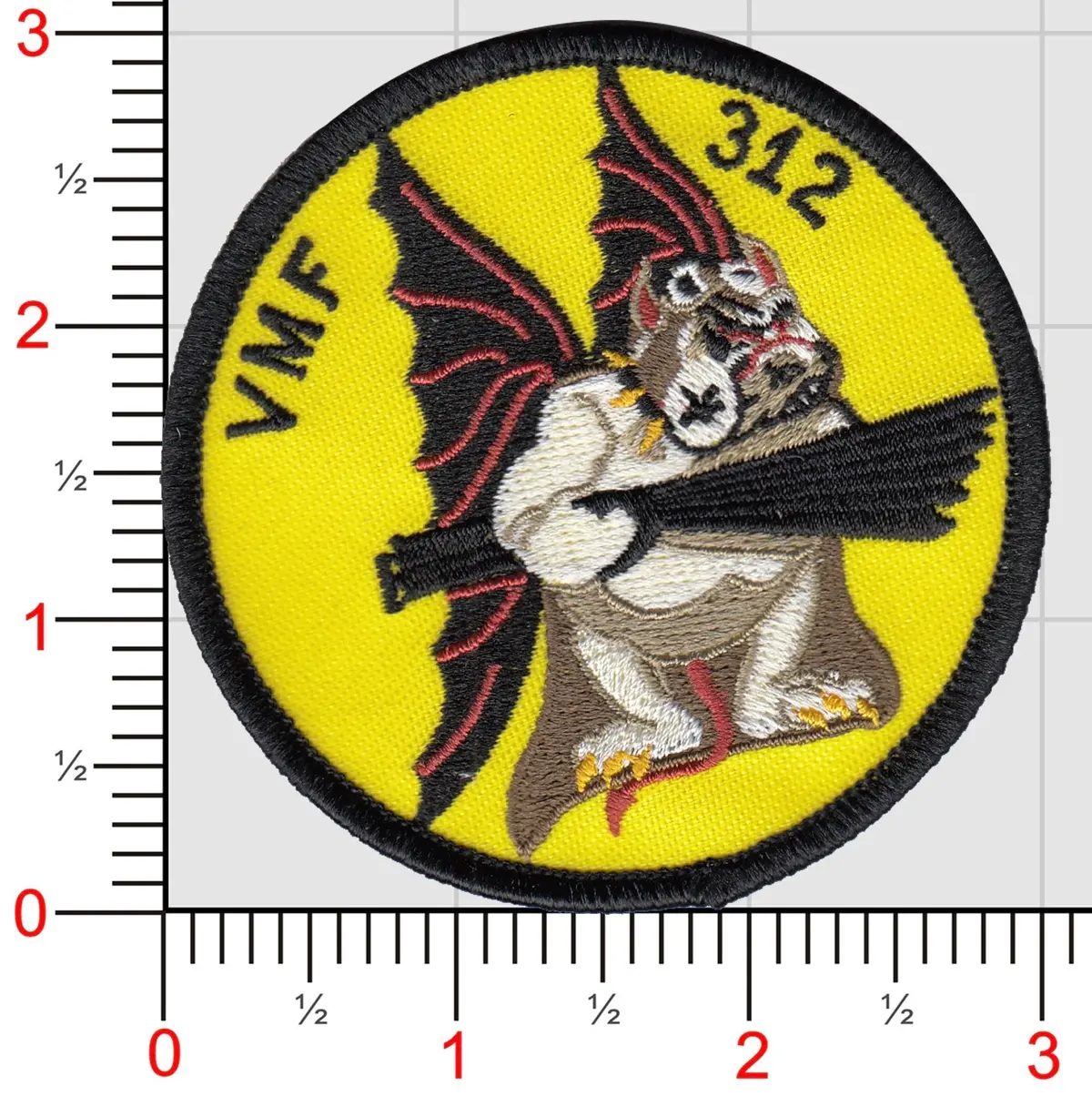 Officially Licensed Usmc Vmf-312 Checkerboards Wwii Throwback Shoulder Patch 1