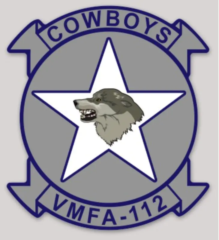 Officially Licensed Usmc Vmfa-112 Cowboys Sticker 1