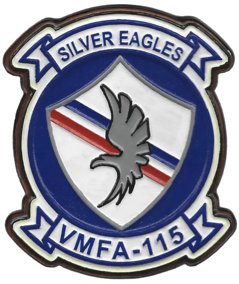 Officially Licensed Usmc Vmfa-115 Silver Eagles Leather Squadron Patches 2