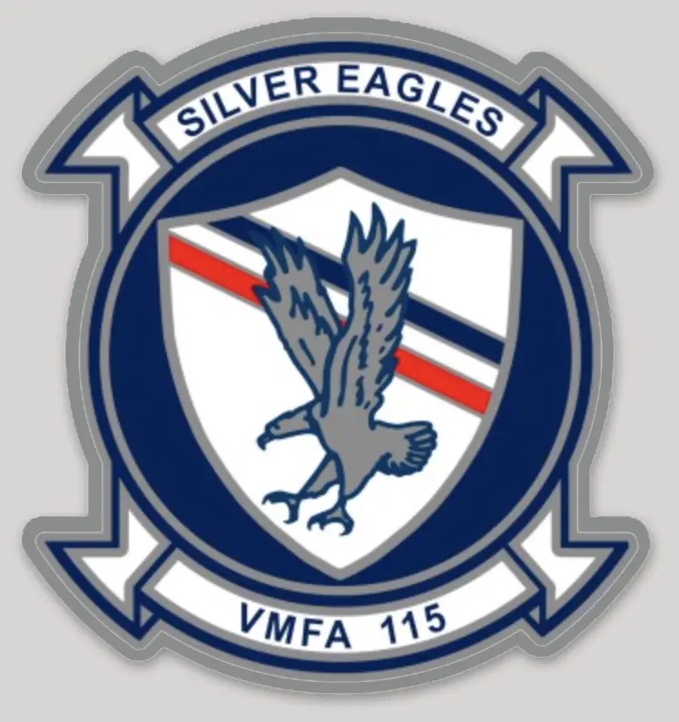 Officially Licensed Usmc Vmfa-115 Silver Eagles Sticker 1