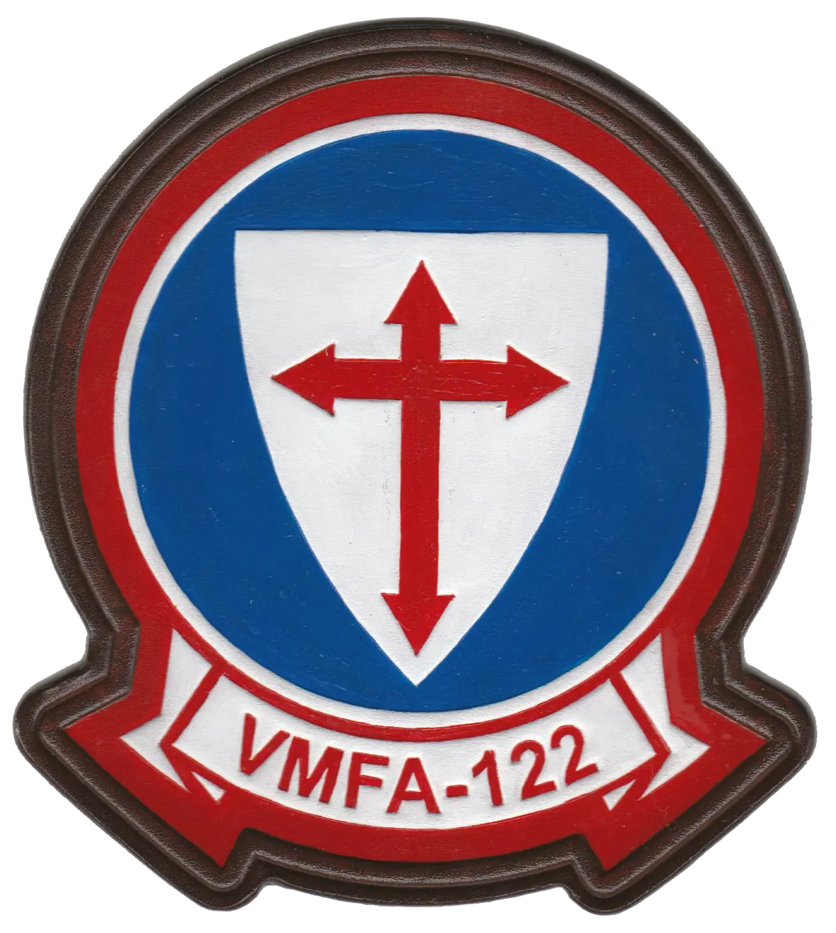 Officially Licensed Usmc Vmfa-122 Crusaders Leather Patches 2