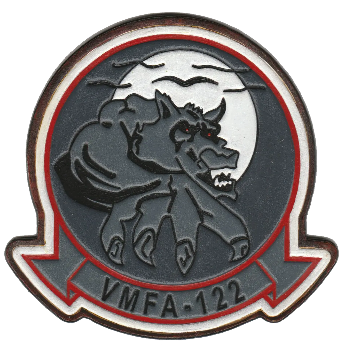 Officially Licensed Usmc Vmfa-122 Werewolves Leather Patches 2