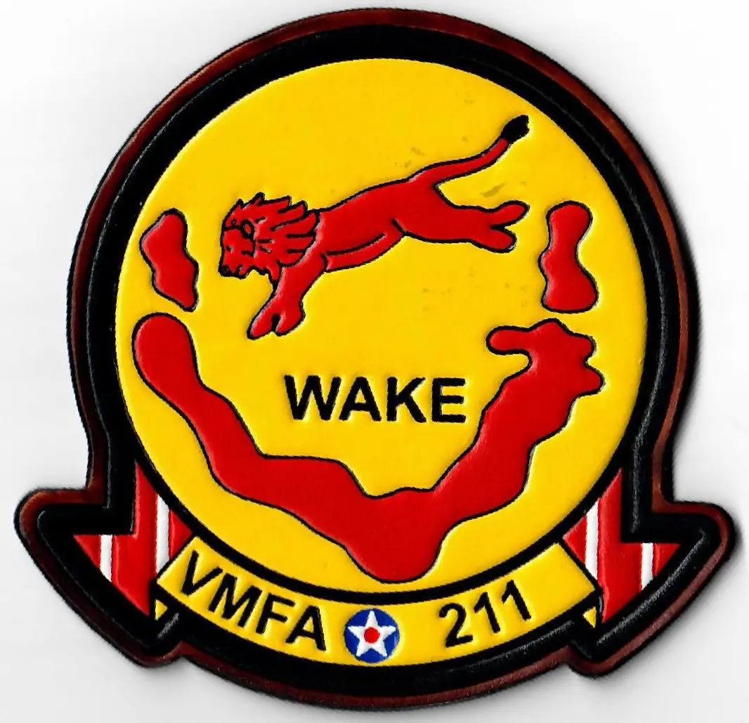 Officially Licensed Usmc Vmfa-211 Wake Island Avengers Leather Patch 2