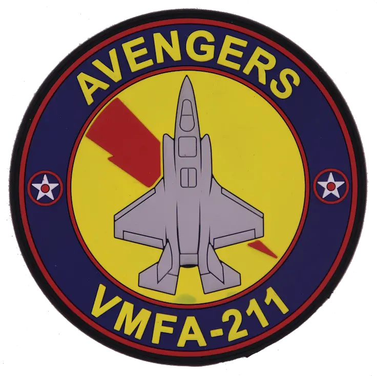 Official Vmfa-211 Wake Island Avengers F-35 Pvc Shoulder Patch 1