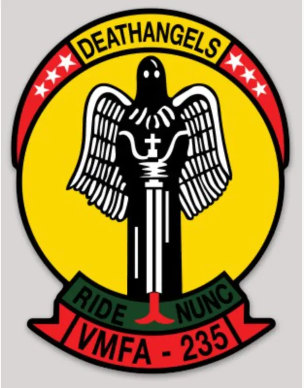 Officially Licensed Usmc Vmfa-235 Death Angel Sticker 1