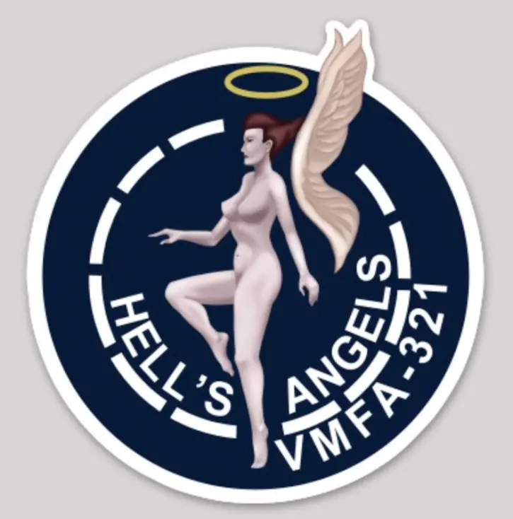 Vmfa-321 Hell's Angels Naked Angel Sticker 1