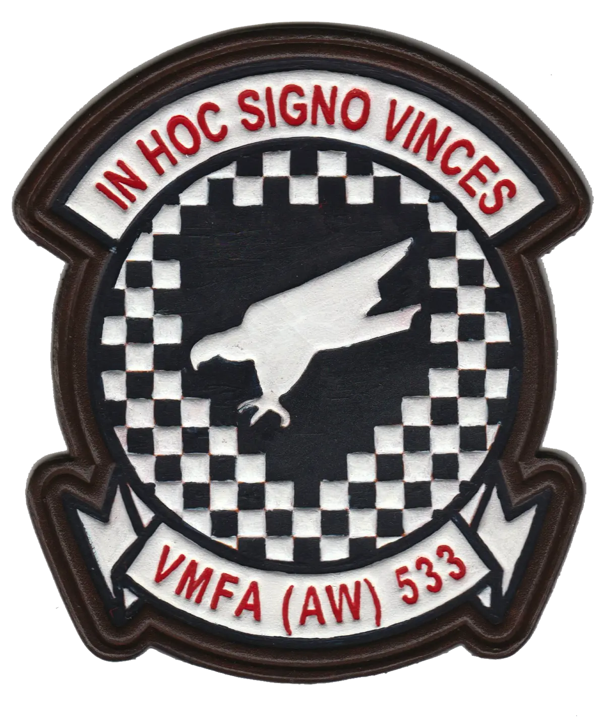 Officially Licensed Umsc Vmfa (Aw)-533 Hawks Leather Patch 1