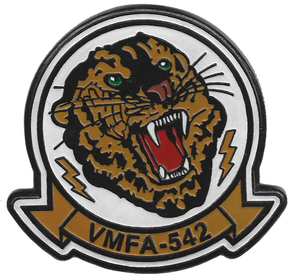 Officially Licensed Usmc Vmfa-542 Tigers Leather Patches 2