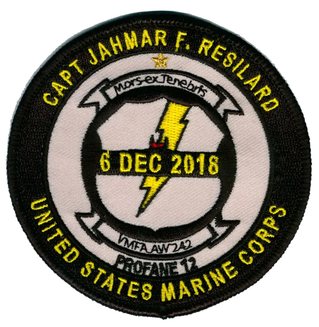 Vmfa(Aw)-242 Capt Resilard Memorial Patch 1