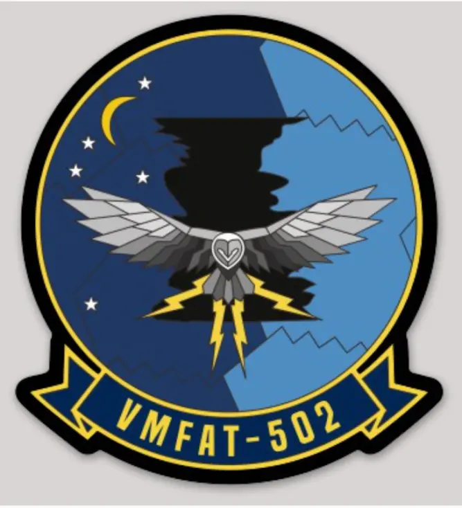 Officially Licensed Usmc Vmfat-502 Nightmares Sticker 1