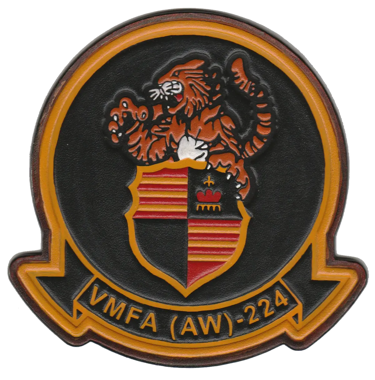 Officially Licensed Usmc Vmfa(Aw)-224 Bengals Leather Patches 2