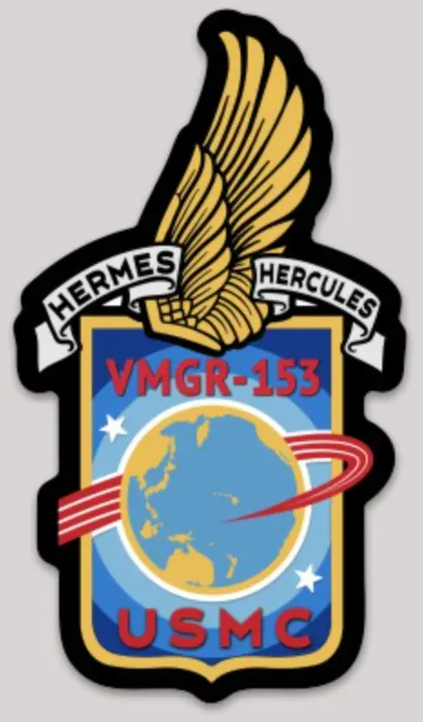 Officially Licensed Vmgr-153 Hermes Hercules Squadron Sticker 1