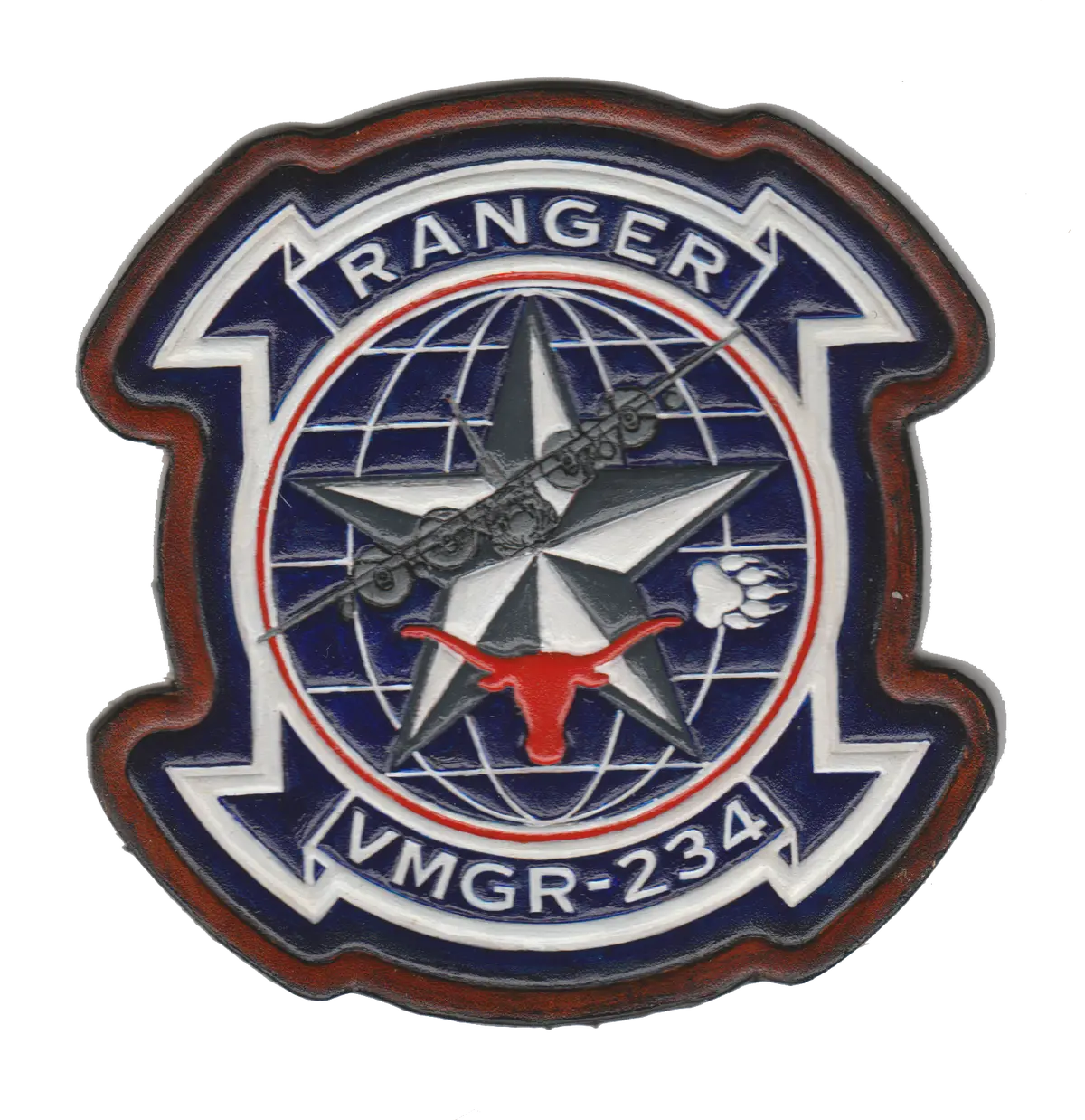 Officially Licensed Usmc Vmgr-234 Rangers Leather Patch 1