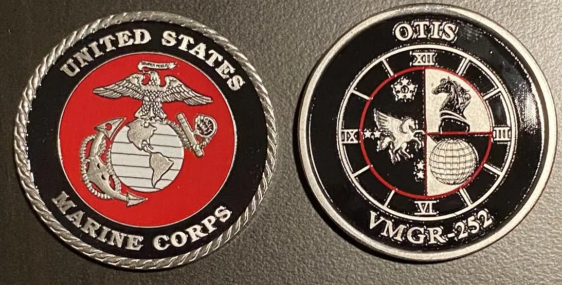 Officially Licensed Usmc Vmgr-252 Otis Coin 1