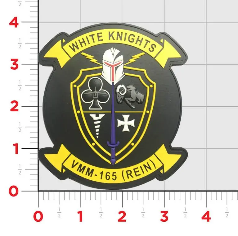 Official Vmm-165 White Knights Rein 11Th Meu Pvc Patch 1