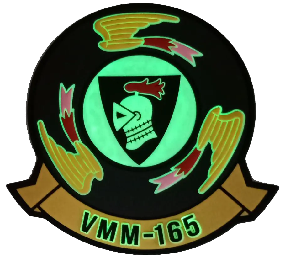 Vmm-165 White Knights Throwback Pvc Patch 1