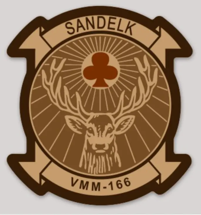 Officially Licensed Usmc Vmm-166 Seaelk Sandelk Jager Sticker 1