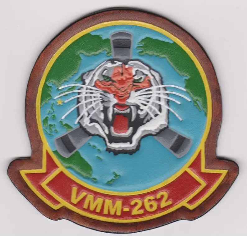 Officially Licensed Usmc Vmm-262 Flying Tigers Leather Patch 1