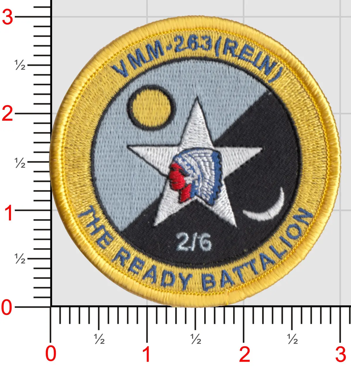 Official Vmm-263 Rein/ 2/6 Ready Bn Shoulder Patches 1