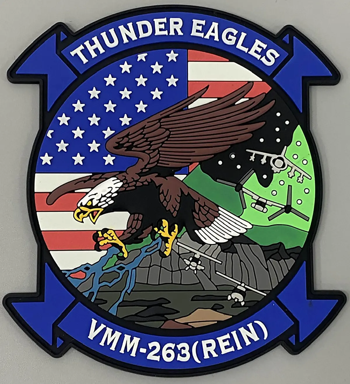 Official Vmm-263 (Rein) Thunder Eagles Pvc Patch 1