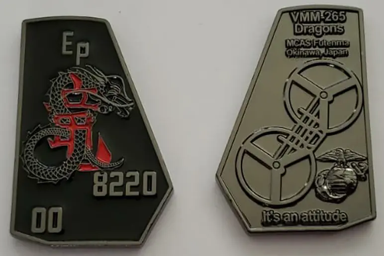 Officially Licensed Usmc Vmm-265 Dragons Coin 1