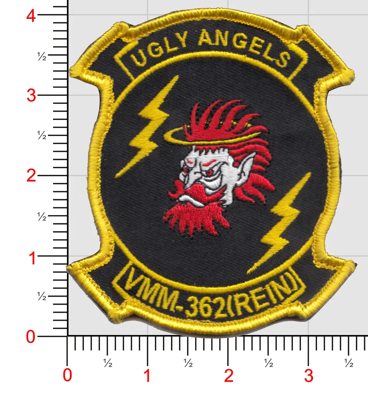 Officially Licensed Usmc Vmm-362 Ugly Angels Rein Squadron Patches 1