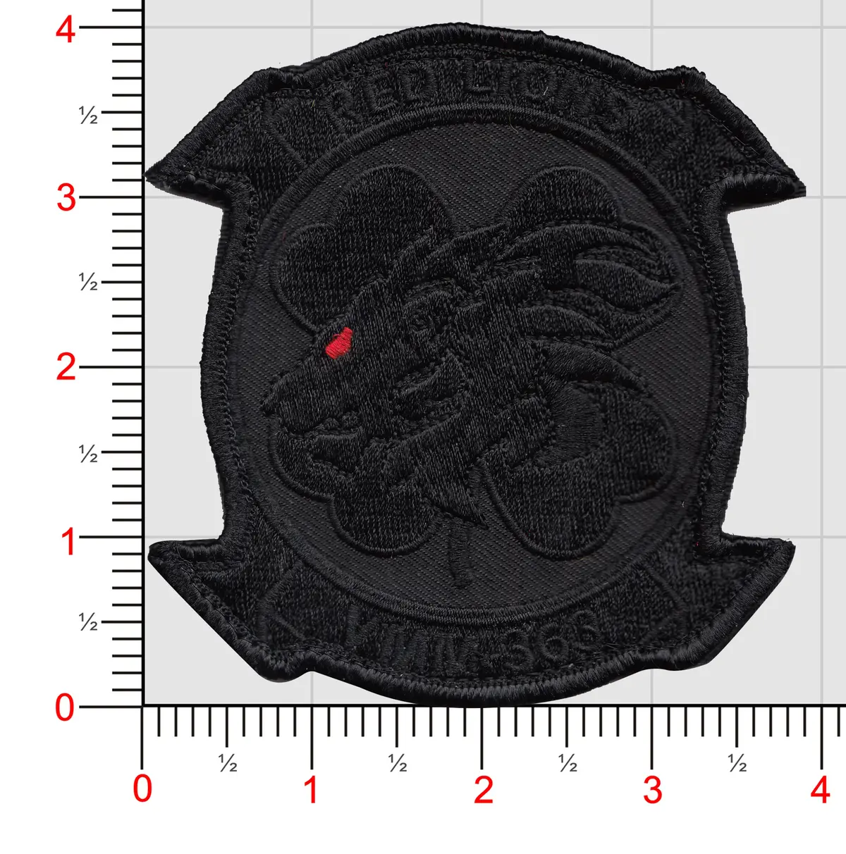 Officially Licensed Usmc Vmm-363 Red Lions Blackout Squadron Patch 1