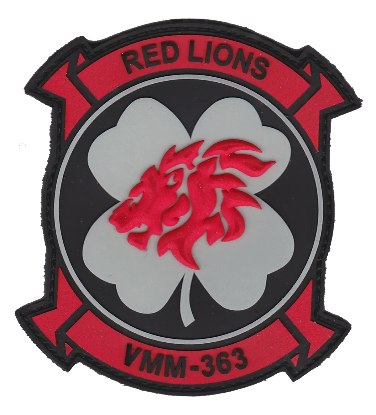 Officially Licensed Usmc Vmm-363 Lucky Red Lions Pvc Gitd Patch 1