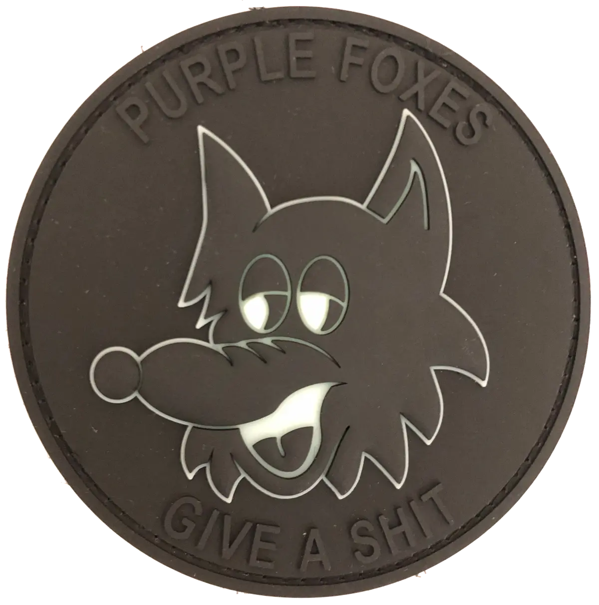 Officially Licensed Usmc Vmm-364 Purple Foxes Blackout Pvc Patch 1