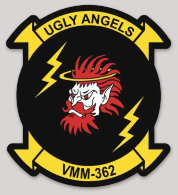 Officially Licensed Usmc Vmm-362 Ugly Angels 2024 Squadron Sticker 1