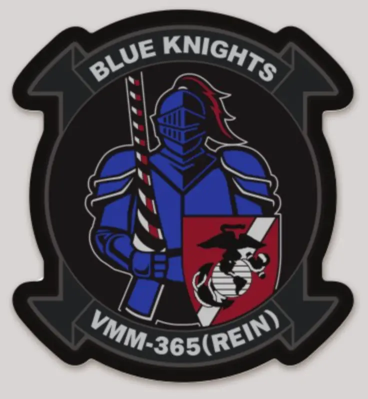 Official Vmm-365 Blue Knights (Rein) Squadron Sticker 1