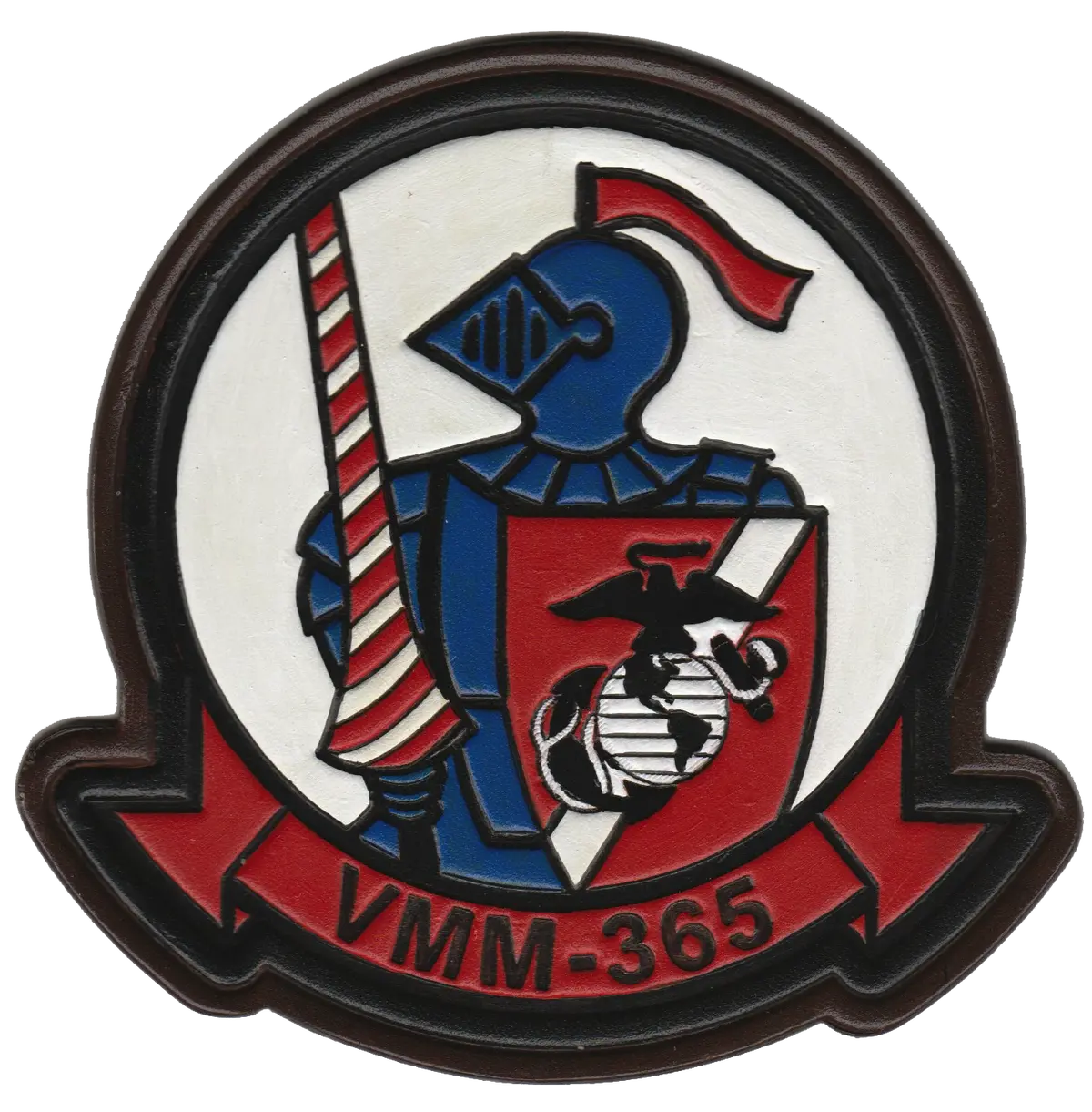 Officially Licensed Usmc Vmm-365 Blue Knights Leather Patches 2