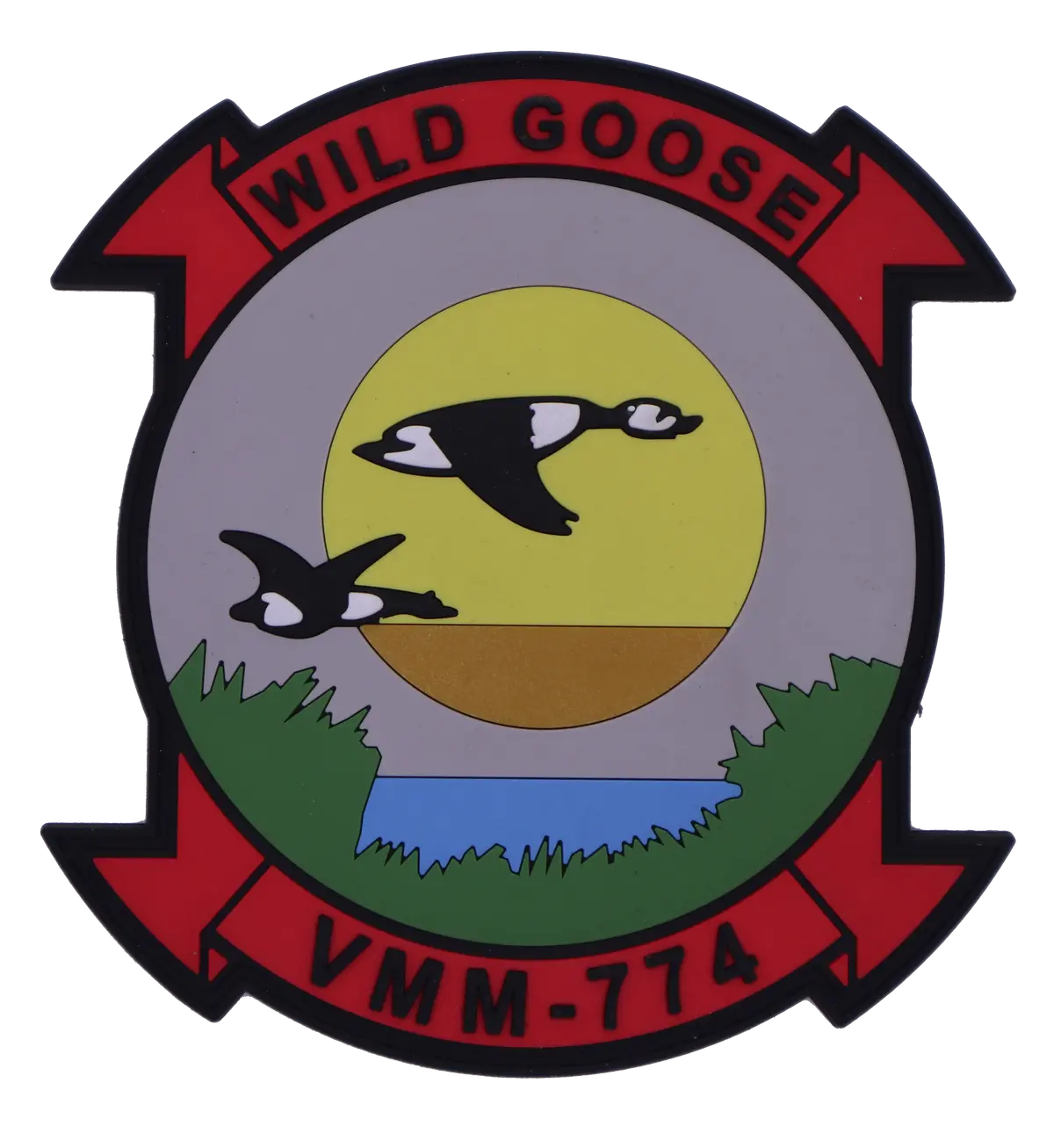 Officially Licensed Usmc Vmm-774 Wild Goose Pvc Squadron Patches 1