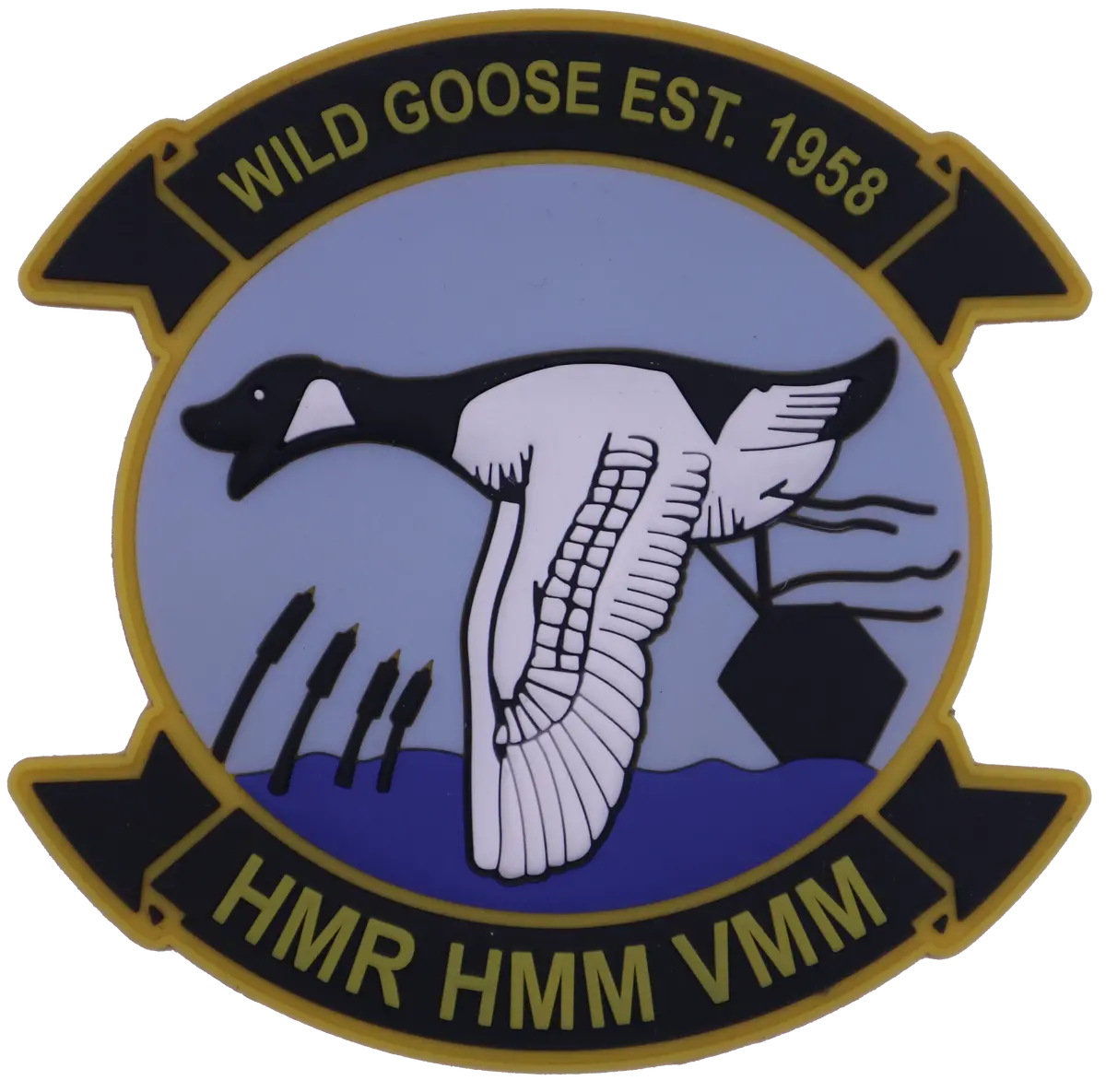 Officially Licensed Usmc Vmm-774 Wild Goose Throwback Pvc Patch 1