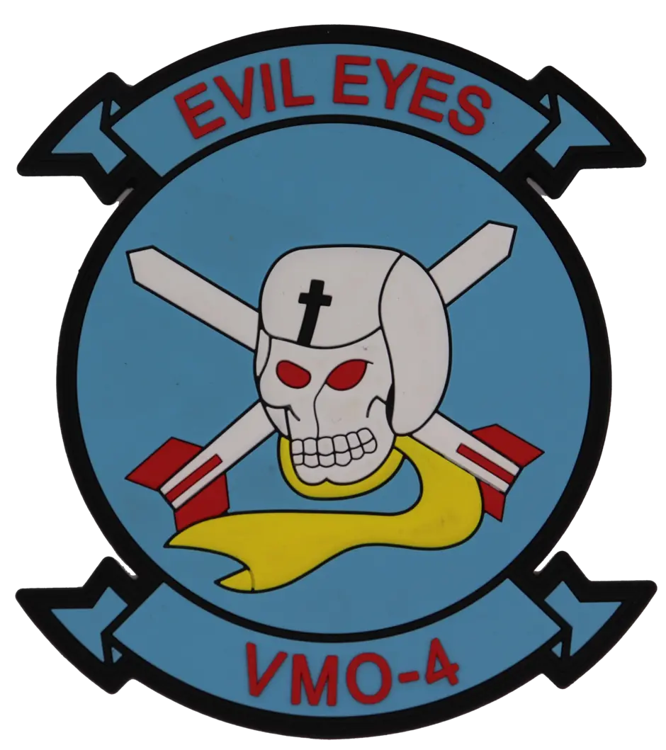 Officially Licensed Usmc Vmo-4 Evil Eyes Pvc Squadron Patch 1